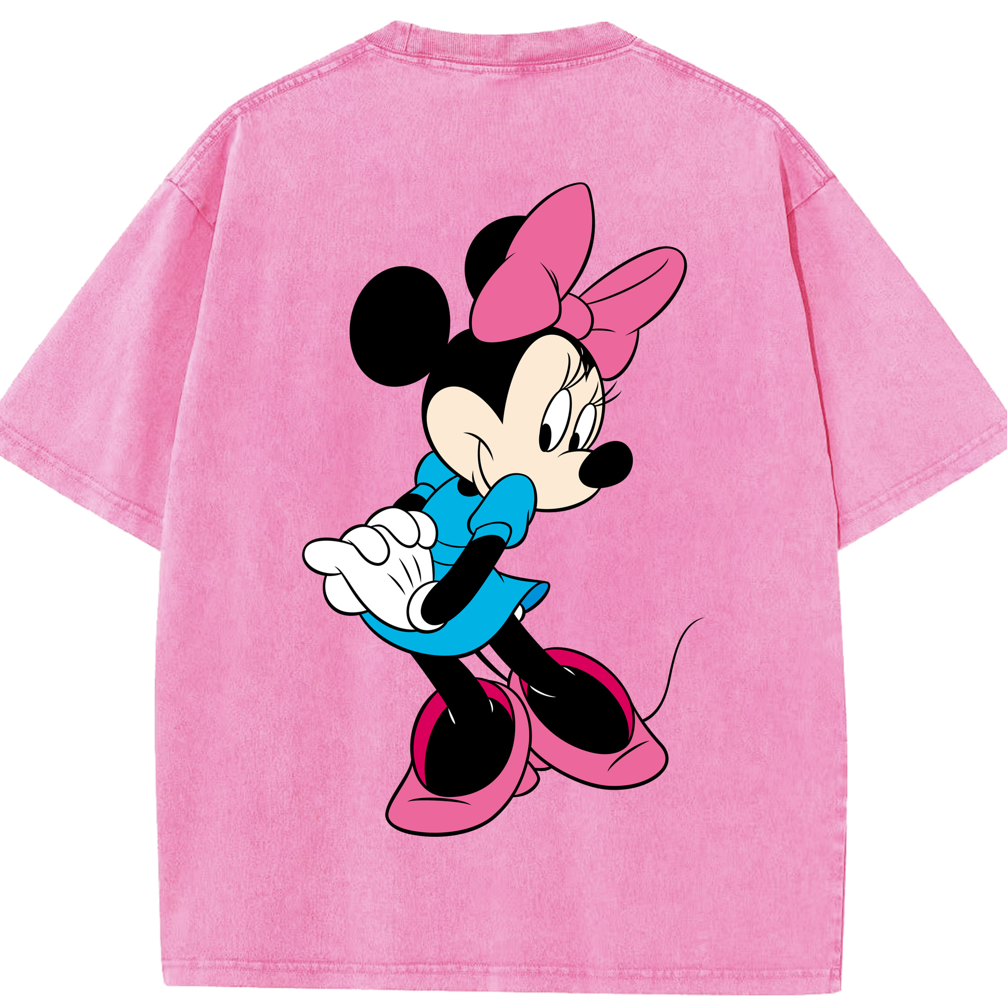 （画像用） ミッキーマウス Mickey Mouse 綿100% ヴィンテージ風 半袖Tシャツ（背面プリント）